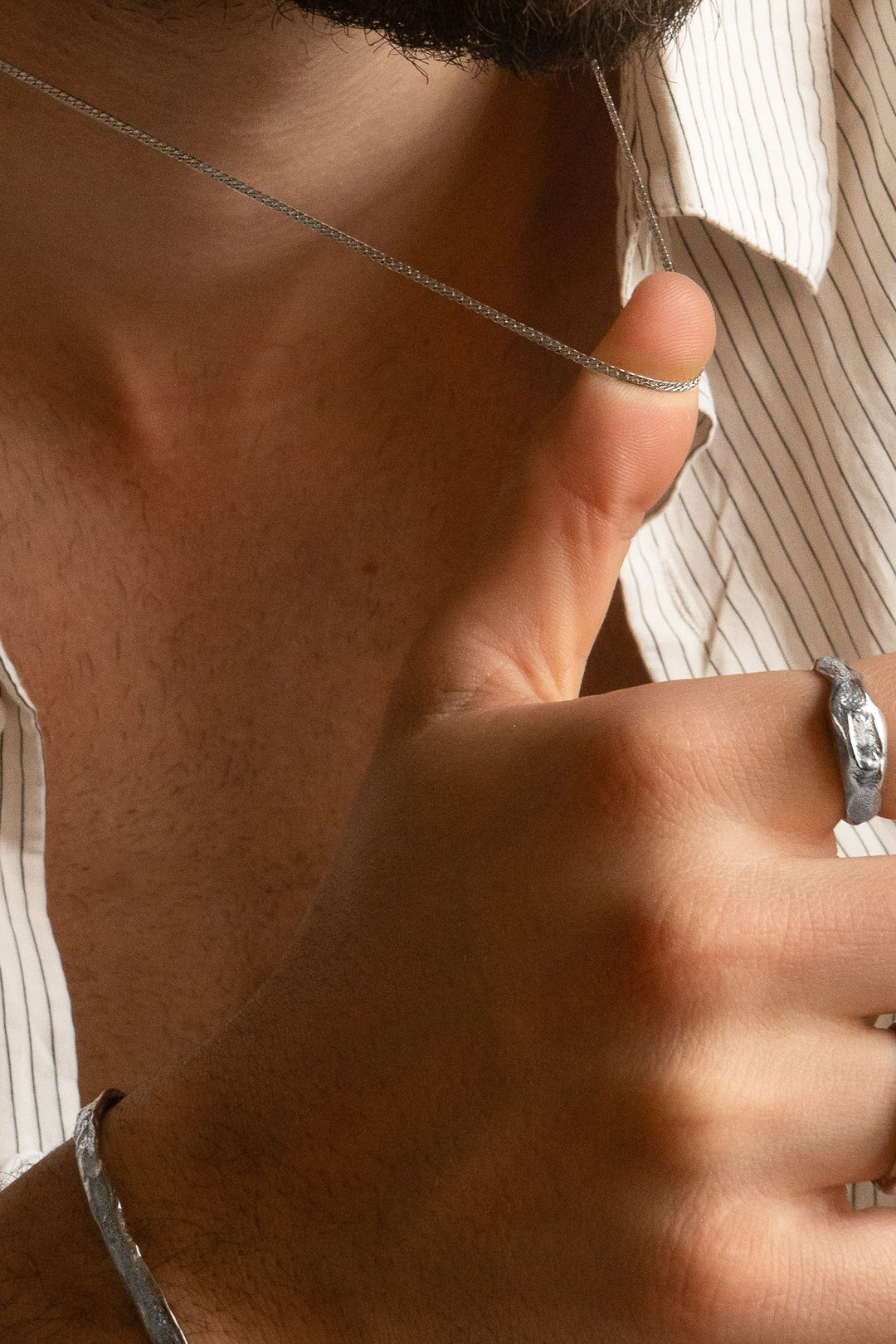 flat S necklace